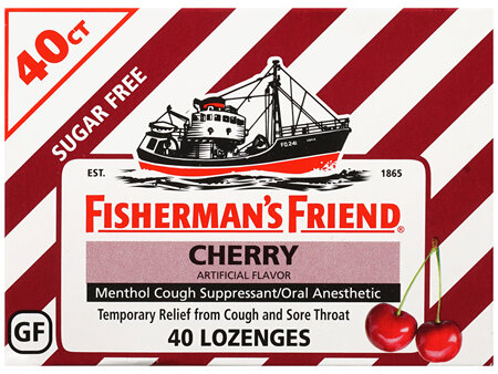 Fisherman's Friend Menthol Cough Suppressant/Oral Anesthetic Lozenges Sugar Free Cherry