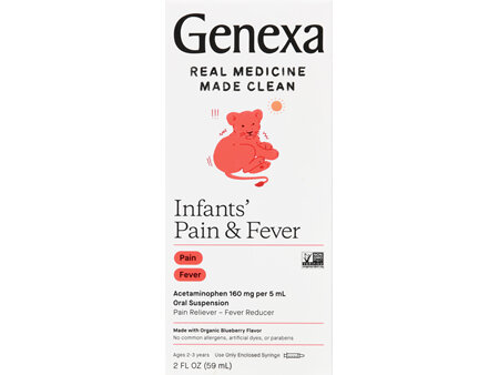 Genexa Infants' Acetaminophen 160 mg Pain And Fever Oral Suspension Organic Blueberry