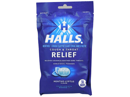 Halls Cough & Throat Relief Drops Mentho-lyptus