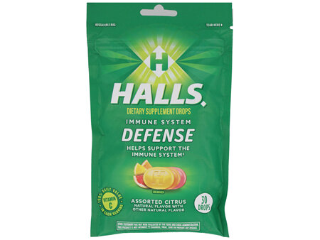 Halls Defense Immune System Drops Assorted Citrus