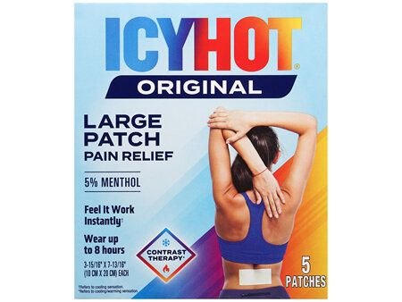 ICY HOT Original Pain Relief Menthol 5% Patches Large