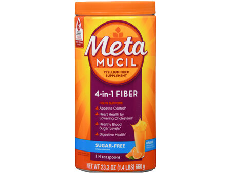 Metamucil 4-In-1 Fiber Powder Sugar-Free Orange