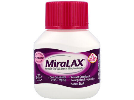 MiraLAX Polyethylene Glycol 3350 Osmotic Laxative Powder Unflavored
