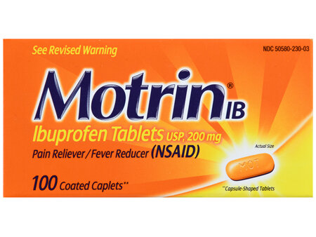 Motrin IB Ibuprofen 200 mg Coated Caplets