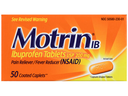 Motrin IB Ibuprofen 200 mg Coated Caplets