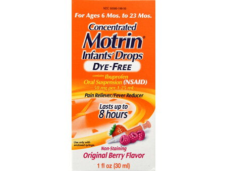 Motrin Infants' Ibuprofen 50 mg Concentrated Drops Original Berry Dye-Free
