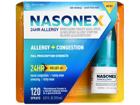 Nasonex 24HR Allergy + Congestion Mometasone Furoate 50 mcg Nasal Spray