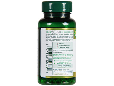Nature's Bounty Garlic Extract 1000 mg Rapid Release Softgels