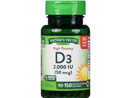 Nature's Truth D3 2,000 IU (50 mcg) Quick Release Softgels