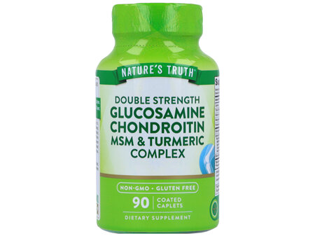 Nature's Truth Glucosamine Chondroitin MSM & Turmeric Complex Coated Caplets Double Strength