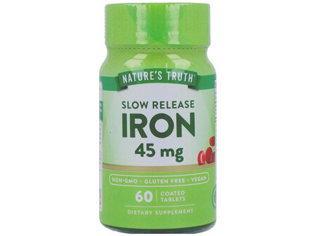 Nature's Truth Iron 45 mg Coated Tablets Slow Release