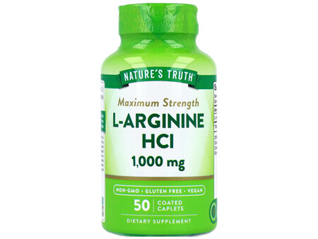 Nature's Truth L-Arginine HCL 1,000 mg Coated Caplets Maximum Strength