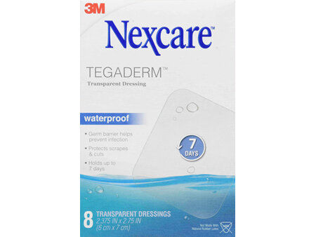 Nexcare Tegaderm Transparent Dressings Waterproof 2.375 x 2.75 In