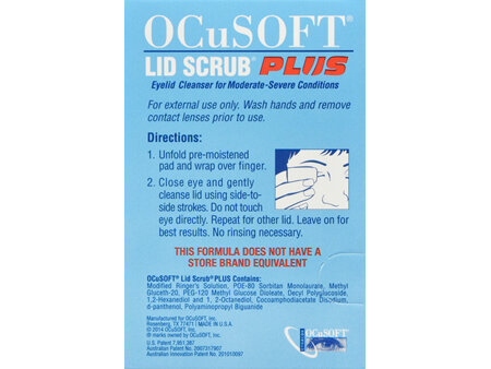 OCuSOFT Lid Scrub Plus Eyelid Cleanser Pre-Moistened Pads