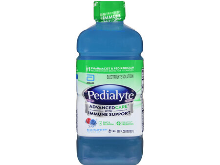 Pedialyte Advanced Care with Immune Support Electrolyte Solution Blue Raspberry