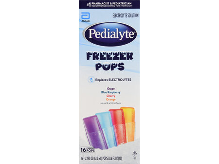 Pedialyte Electrolyte Solution Freezer Pops Assorted Flavors