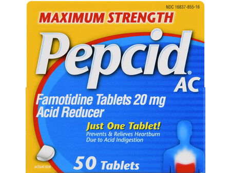 Pepcid AC Famotidine 20 mg Acid Reducer Tablets Maximum Strength