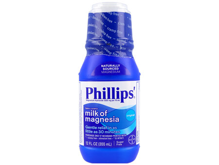Phillips' Milk of Magnesia Magnesium Hydroxide 1200 mg Saline Laxative Original