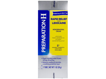Preparation H Rapid Relief With Lidocaine Hemorrhoidal Cream
