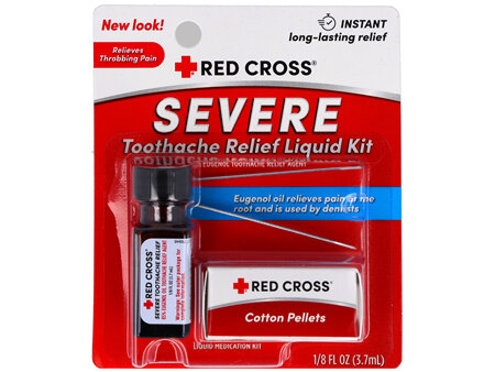 Red Cross Severe Toothache Relief 85% Eugenol Liquid Kit