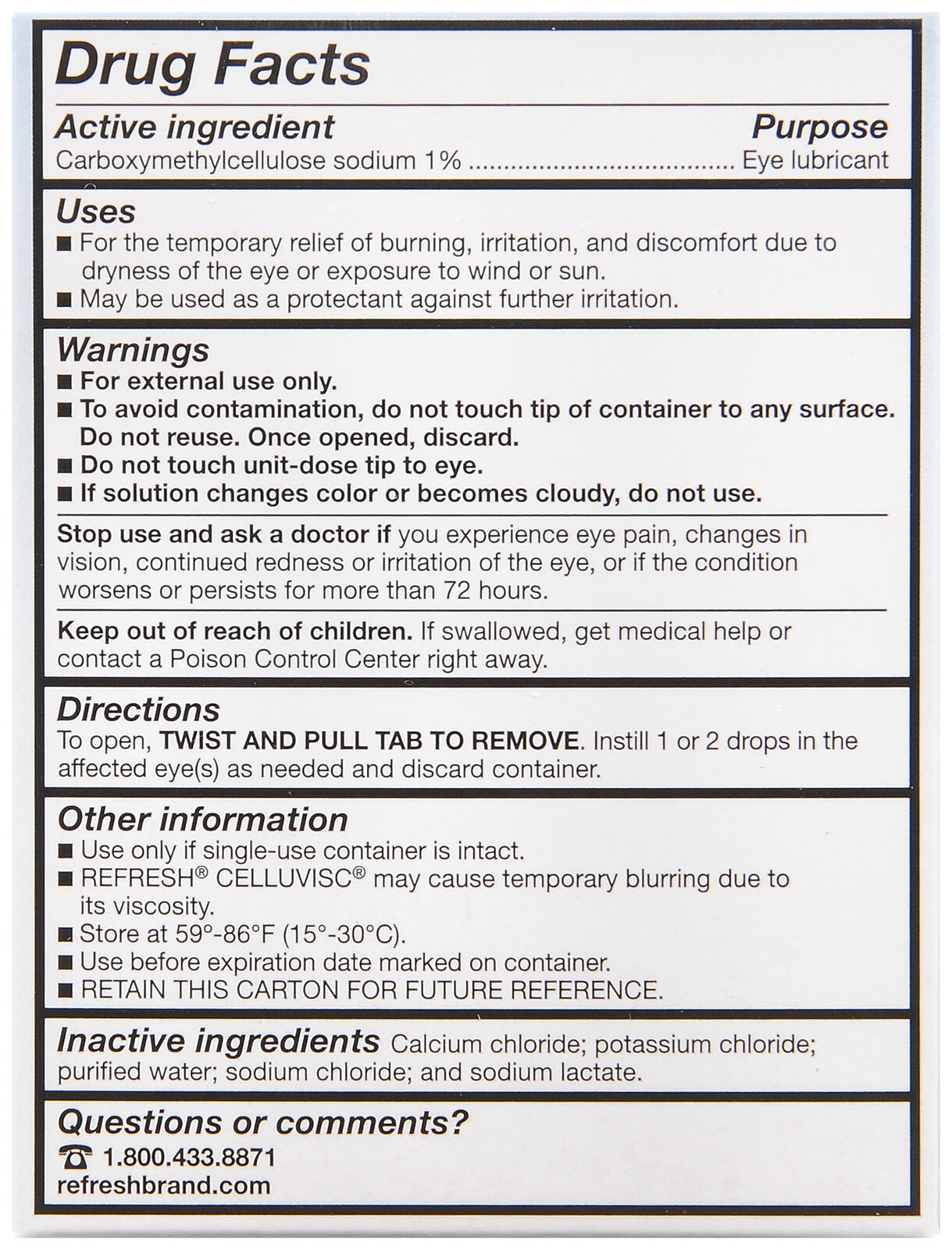 Refresh Celluvisc Lubricant Eye Gel Single-Use Containers - Buena Vista Drug Refresh Celluvisc Lubricant Eye Gel Single-Use Containers - Buena Vista Drug