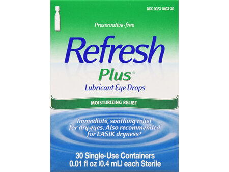 Refresh Plus Lubricant Eye Drops Single-Use Containers