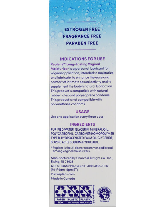 Replens Long-Lasting Vaginal Moisturizer - Rocky Ridge Drug Co. Replens Long-Lasting Vaginal Moisturizer - Rocky Ridge Drug Co.