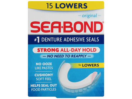 SEA-BOND Denture Adhesive Seals Lowers Original
