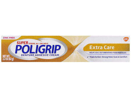 SUPER POLIGRIP Denture Adhesive Cream Extra Care