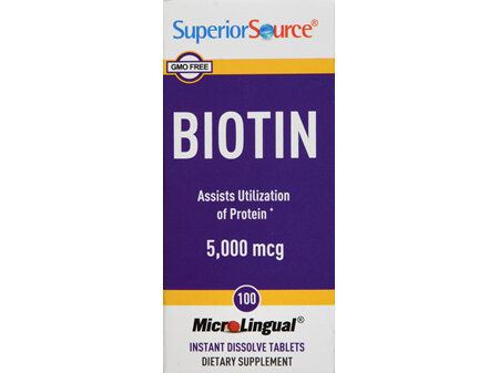 SuperiorSource Biotin 5000 mcg MicroLingual Instant Dissolve Tablets