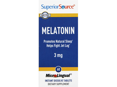 SuperiorSource Melatonin 3 mg MicroLingual Instant Dissolve Tablets