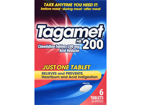 Tagamet HB 200 Cimetidine 200 mg Acid Reducer Tablets
