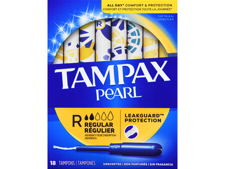 Tampax Pearl Tampons Regular Absorbency Unscented
