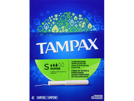 Tampax Tampons Super Absorbency Unscented