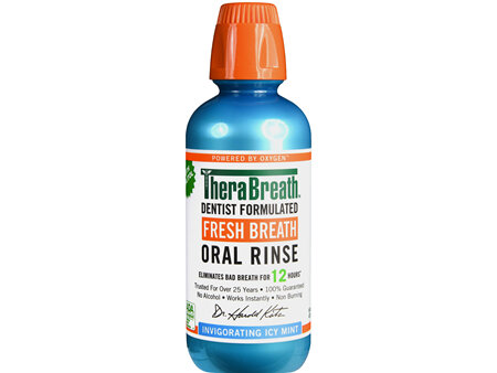TheraBreath Fresh Breath Oral Rinse Invigorating Icy Mint