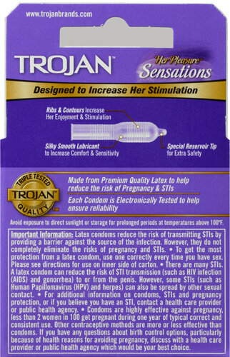 TROJAN Her Pleasure Sensations Lubricated Latex Condoms - Buena Vista Drug TROJAN Her Pleasure Sensations Lubricated Latex Condoms - Buena Vista Drug