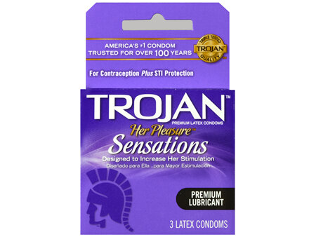 TROJAN Her Pleasure Sensations Lubricated Latex Condoms