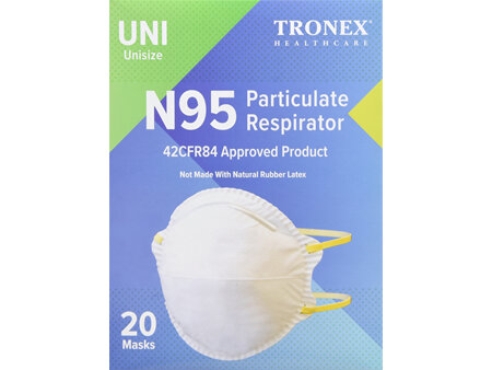 Tronex Healthcare N95 Particulate Respirator Masks Unisize
