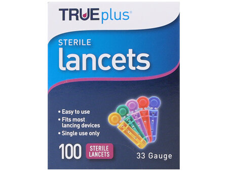TRUEplus Sterile Lancets 33 Gauge