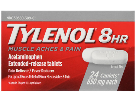 Tylenol 8 HR Muscle Aches & Pain Acetaminophen 650 mg Extended-Release Caplets