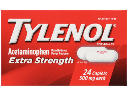Tylenol Extra Strength Acetaminophen 500 mg Caplets