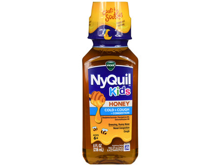 Vicks NyQuil Kids Cold & Cough + Congestion Liquid Honey