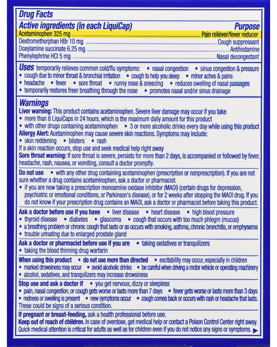 can i take nyquil while on tirzepatide Vicks NyQuil Severe Cold & Flu LiquiCaps