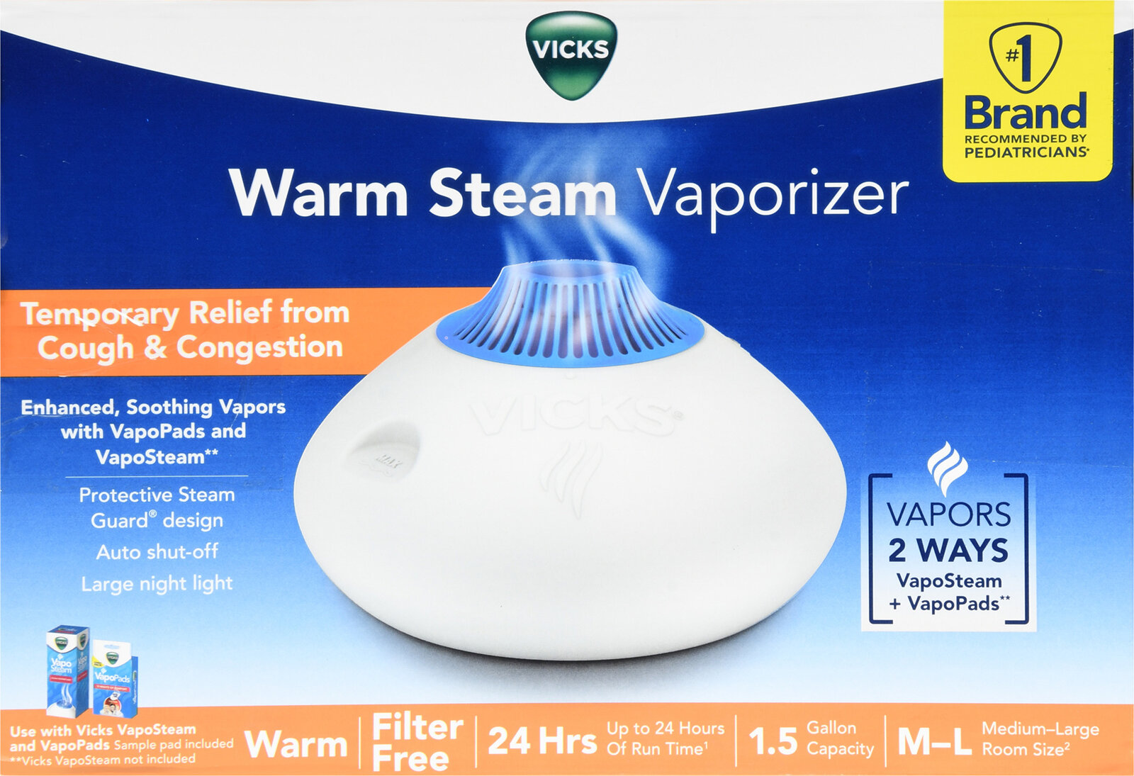 Vicks Warm Steam Vaporizer 1.5 Gallon Vicks Warm Steam Vaporizer 1.5 Gallon