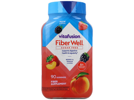 Vitafusion Fiber Well Gummies Sugar Free Berry & Peach