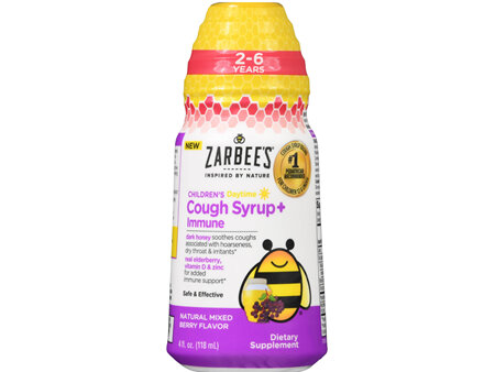 Zarbee's Children's Cough Syrup + Immune Daytime Natural Mixed Berry