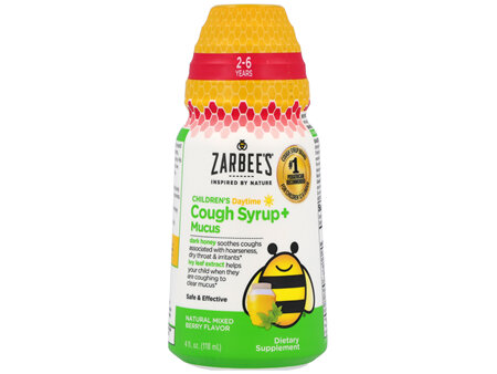 Zarbee's Children's Cough Syrup + Mucus Daytime Natural Mixed Berry